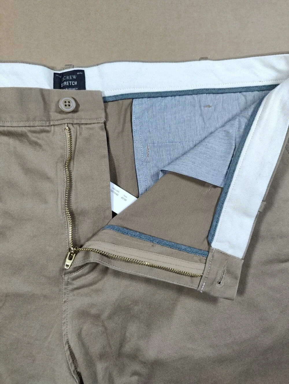 NWT J.Crew Lot Of 2 Broken-In Brown Beige 770 Straight Cotton Chinos Sz 42Wx25L